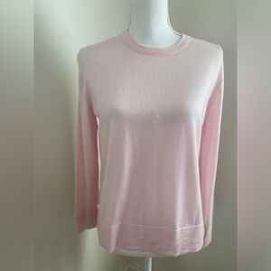 Eric Bompard 100% Cashmere Light Pink Long Sleeve Sweater Size M NWOT